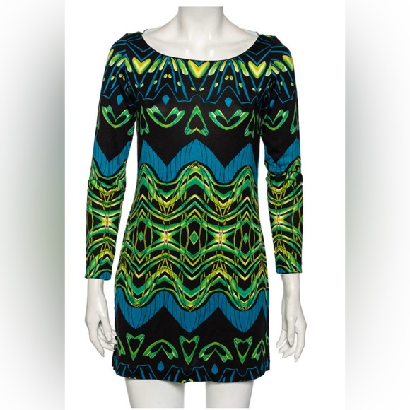EUC SZ 4 Diane Von Furstenberg Silk Tacita Geometric Print Dress - Picture 1 of 6